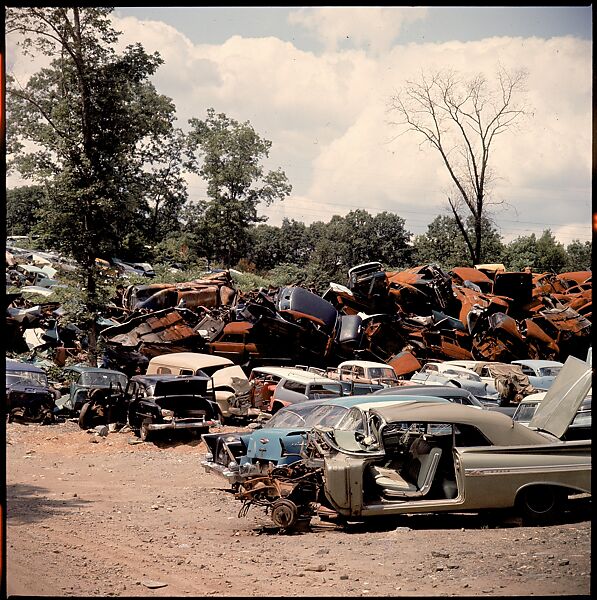 [192 Views of Junked Cars for Fortune Article "The Auto Junkyard"], Walker Evans (American, St. Louis, Missouri 1903–1975 New Haven, Connecticut), Color film transparency