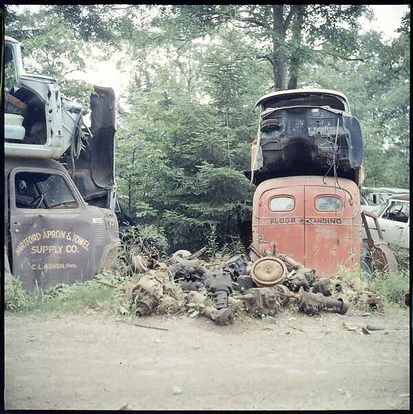 [192 Views of Junked Cars for Fortune Article "The Auto Junkyard"], Walker Evans (American, St. Louis, Missouri 1903–1975 New Haven, Connecticut), Color film transparency