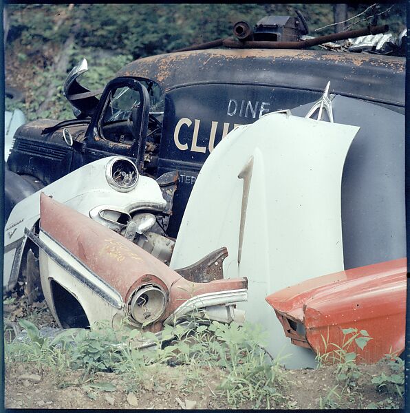 [192 Views of Junked Cars for Fortune Article "The Auto Junkyard"], Walker Evans (American, St. Louis, Missouri 1903–1975 New Haven, Connecticut), Color film transparency