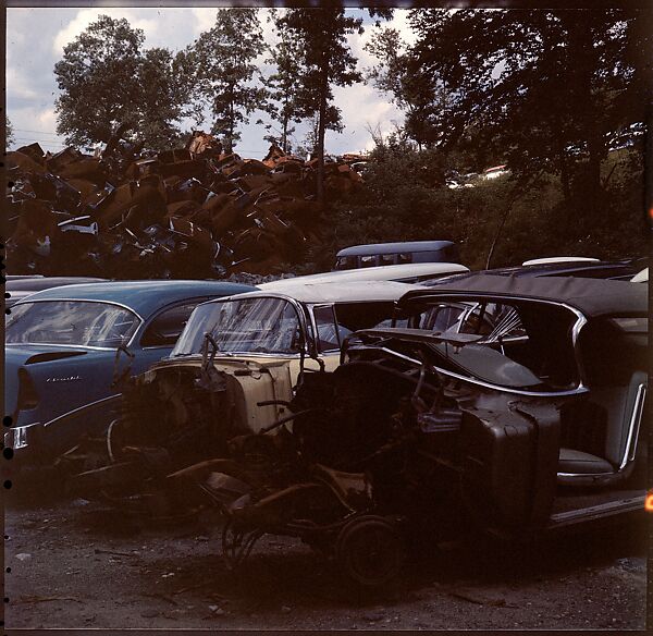 [192 Views of Junked Cars for Fortune Article "The Auto Junkyard"], Walker Evans (American, St. Louis, Missouri 1903–1975 New Haven, Connecticut), Color film transparency