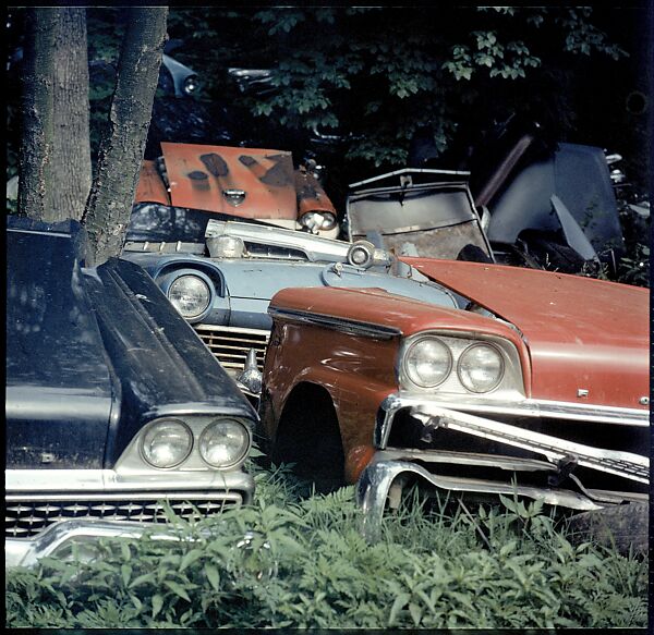 [192 Views of Junked Cars for Fortune Article "The Auto Junkyard"], Walker Evans (American, St. Louis, Missouri 1903–1975 New Haven, Connecticut), Color film transparency