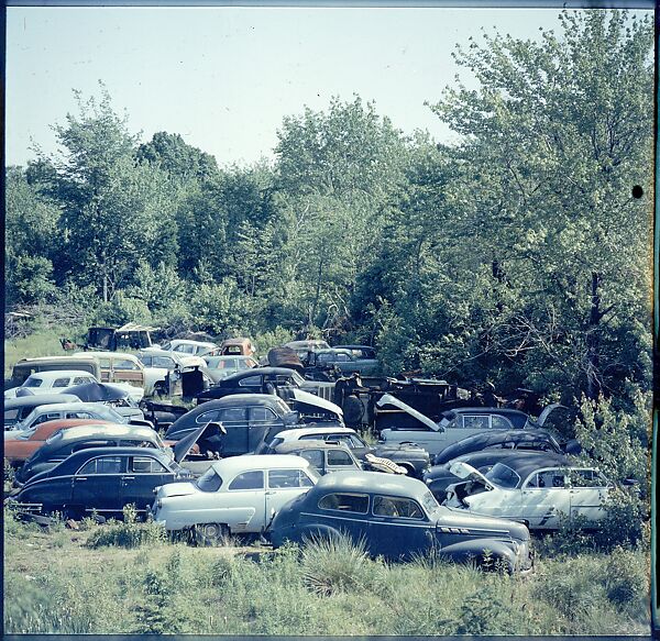 [192 Views of Junked Cars for Fortune Article "The Auto Junkyard"], Walker Evans (American, St. Louis, Missouri 1903–1975 New Haven, Connecticut), Color film transparency