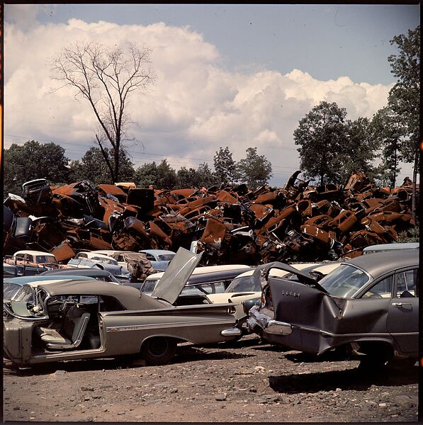 [192 Views of Junked Cars for Fortune Article "The Auto Junkyard"], Walker Evans (American, St. Louis, Missouri 1903–1975 New Haven, Connecticut), Color film transparency