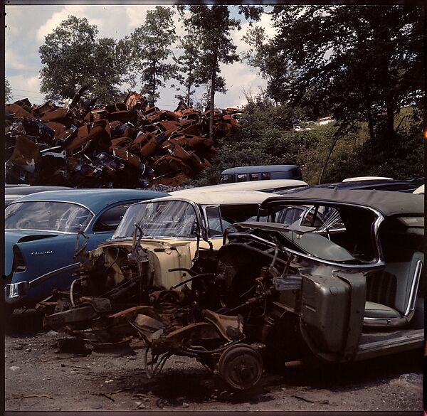 [192 Views of Junked Cars for Fortune Article "The Auto Junkyard"], Walker Evans (American, St. Louis, Missouri 1903–1975 New Haven, Connecticut), Color film transparency