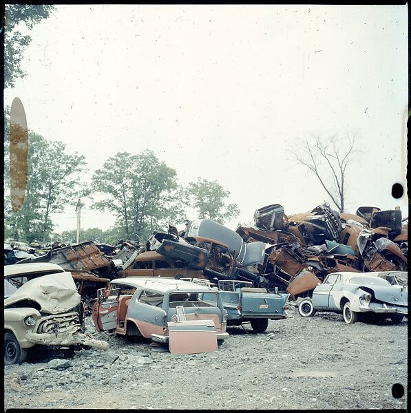 [192 Views of Junked Cars for Fortune Article "The Auto Junkyard"], Walker Evans (American, St. Louis, Missouri 1903–1975 New Haven, Connecticut), Color film transparency
