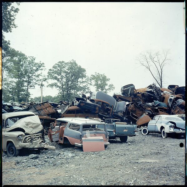 [192 Views of Junked Cars for Fortune Article "The Auto Junkyard"], Walker Evans (American, St. Louis, Missouri 1903–1975 New Haven, Connecticut), Color film transparency
