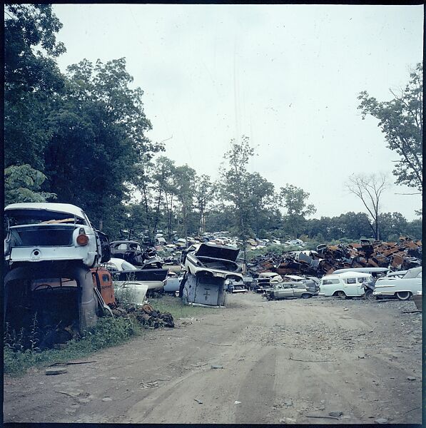 [192 Views of Junked Cars for Fortune Article "The Auto Junkyard"], Walker Evans (American, St. Louis, Missouri 1903–1975 New Haven, Connecticut), Color film transparency