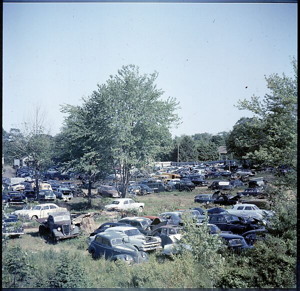 [192 Views of Junked Cars for Fortune Article "The Auto Junkyard"], Walker Evans (American, St. Louis, Missouri 1903–1975 New Haven, Connecticut), Color film transparency