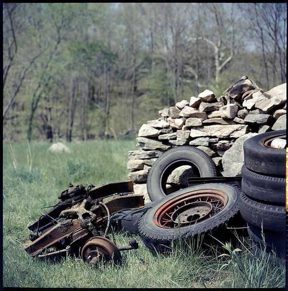 [192 Views of Junked Cars for Fortune Article "The Auto Junkyard"], Walker Evans (American, St. Louis, Missouri 1903–1975 New Haven, Connecticut), Color film transparency