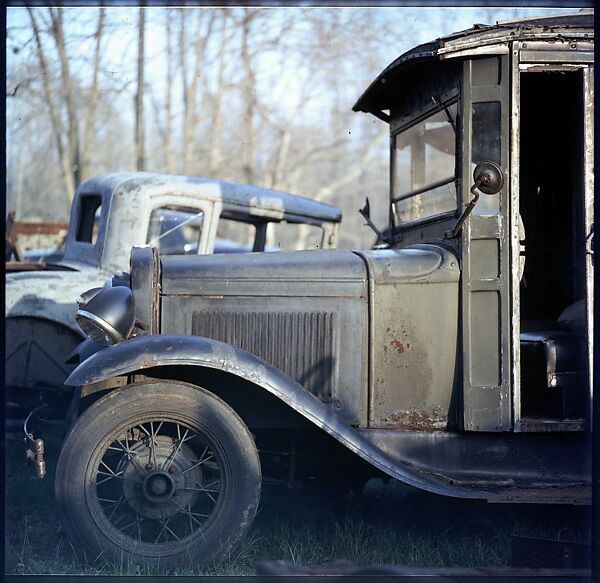 [192 Views of Junked Cars for Fortune Article "The Auto Junkyard"], Walker Evans (American, St. Louis, Missouri 1903–1975 New Haven, Connecticut), Color film transparency