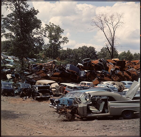 [192 Views of Junked Cars for Fortune Article "The Auto Junkyard"], Walker Evans (American, St. Louis, Missouri 1903–1975 New Haven, Connecticut), Color film transparency