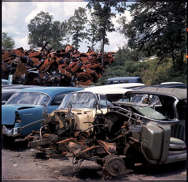 [192 Views of Junked Cars for Fortune Article "The Auto Junkyard"], Walker Evans (American, St. Louis, Missouri 1903–1975 New Haven, Connecticut), Color film transparency