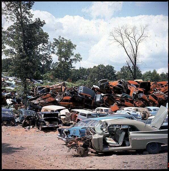 [192 Views of Junked Cars for Fortune Article "The Auto Junkyard"], Walker Evans (American, St. Louis, Missouri 1903–1975 New Haven, Connecticut), Color film transparency