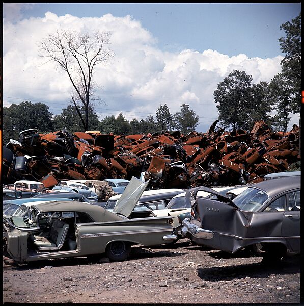 [192 Views of Junked Cars for Fortune Article "The Auto Junkyard"], Walker Evans (American, St. Louis, Missouri 1903–1975 New Haven, Connecticut), Color film transparency