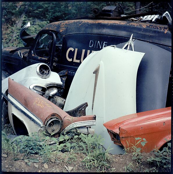 [192 Views of Junked Cars for Fortune Article "The Auto Junkyard"], Walker Evans (American, St. Louis, Missouri 1903–1975 New Haven, Connecticut), Color film transparency