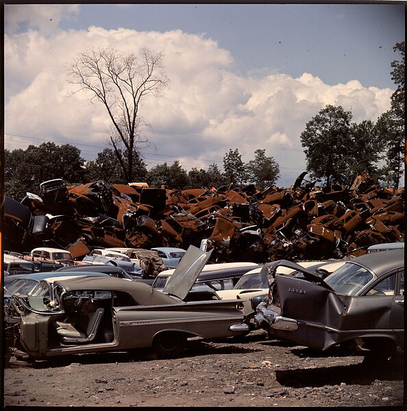 [192 Views of Junked Cars for Fortune Article "The Auto Junkyard"], Walker Evans (American, St. Louis, Missouri 1903–1975 New Haven, Connecticut), Color film transparency