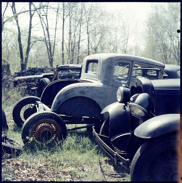 [192 Views of Junked Cars for Fortune Article "The Auto Junkyard"], Walker Evans (American, St. Louis, Missouri 1903–1975 New Haven, Connecticut), Color film transparency