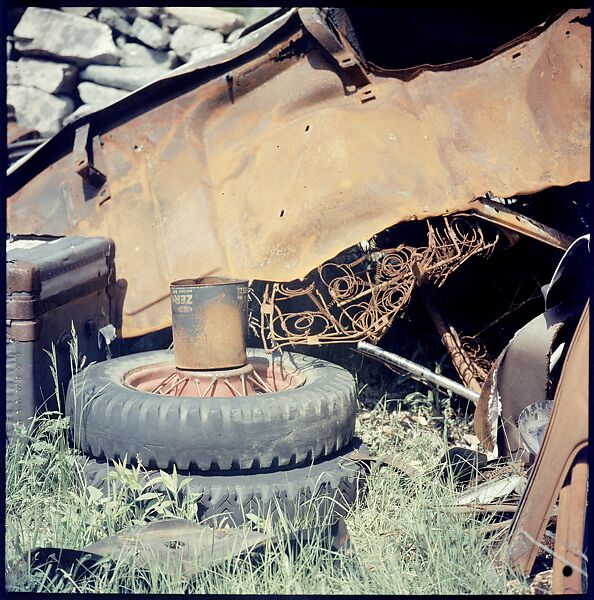 [192 Views of Junked Cars for Fortune Article "The Auto Junkyard"], Walker Evans (American, St. Louis, Missouri 1903–1975 New Haven, Connecticut), Color film transparency