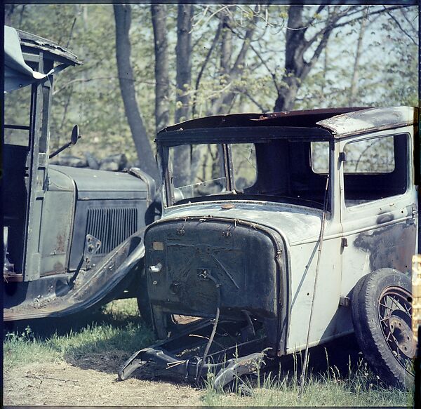 [192 Views of Junked Cars for Fortune Article "The Auto Junkyard"], Walker Evans (American, St. Louis, Missouri 1903–1975 New Haven, Connecticut), Color film transparency