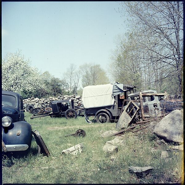 [192 Views of Junked Cars for Fortune Article "The Auto Junkyard"], Walker Evans (American, St. Louis, Missouri 1903–1975 New Haven, Connecticut), Color film transparency