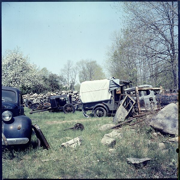 [192 Views of Junked Cars for Fortune Article "The Auto Junkyard"], Walker Evans (American, St. Louis, Missouri 1903–1975 New Haven, Connecticut), Color film transparency