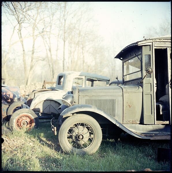 [192 Views of Junked Cars for Fortune Article "The Auto Junkyard"], Walker Evans (American, St. Louis, Missouri 1903–1975 New Haven, Connecticut), Color film transparency