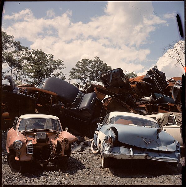 [192 Views of Junked Cars for Fortune Article "The Auto Junkyard"], Walker Evans (American, St. Louis, Missouri 1903–1975 New Haven, Connecticut), Color film transparency