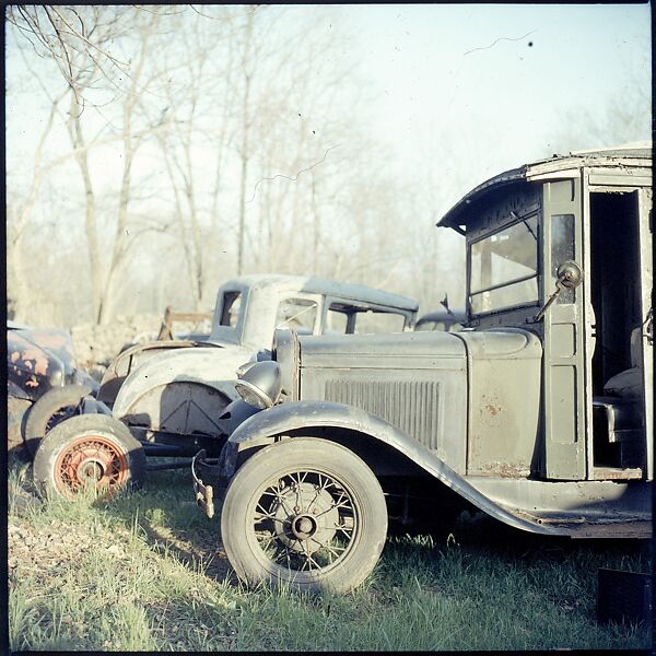 [192 Views of Junked Cars for Fortune Article "The Auto Junkyard"], Walker Evans (American, St. Louis, Missouri 1903–1975 New Haven, Connecticut), Color film transparency