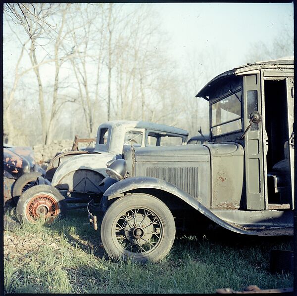 [192 Views of Junked Cars for Fortune Article "The Auto Junkyard"], Walker Evans (American, St. Louis, Missouri 1903–1975 New Haven, Connecticut), Color film transparency