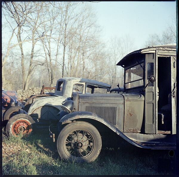 [192 Views of Junked Cars for Fortune Article "The Auto Junkyard"], Walker Evans (American, St. Louis, Missouri 1903–1975 New Haven, Connecticut), Color film transparency