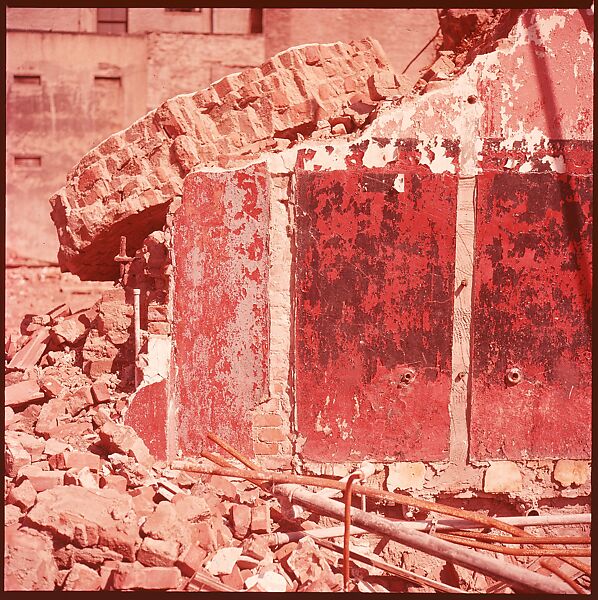 [41 Details of Signs and Buildings for Architectural Forum Article "Color Accidents"], Walker Evans (American, St. Louis, Missouri 1903–1975 New Haven, Connecticut), Color film transparency