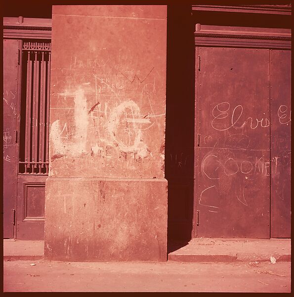 [41 Details of Signs and Buildings for Architectural Forum Article "Color Accidents"], Walker Evans (American, St. Louis, Missouri 1903–1975 New Haven, Connecticut), Color film transparency