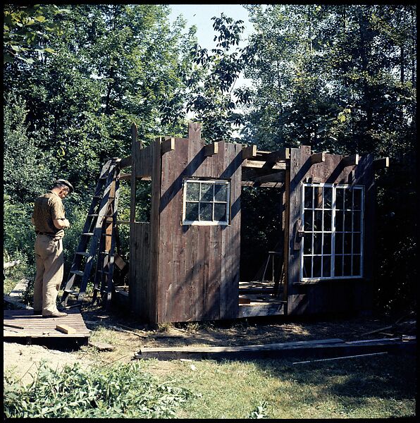 [214 Miscellaneous Personal Photographs: Views of Walker Evans's House and Studio, Old Lyme, Connecticut, Portraits of Evans, and Views of Evans's Paintings], Walker Evans (American, St. Louis, Missouri 1903–1975 New Haven, Connecticut), Color film transparency