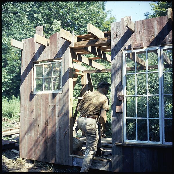 [214 Miscellaneous Personal Photographs: Views of Walker Evans's House and Studio, Old Lyme, Connecticut, Portraits of Evans, and Views of Evans's Paintings], Walker Evans (American, St. Louis, Missouri 1903–1975 New Haven, Connecticut), Color film transparency