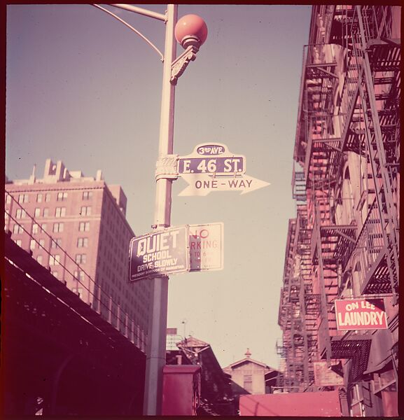 [235 Miscellaneous Views: Street Furniture, Signs, and Architectural Details], Walker Evans (American, St. Louis, Missouri 1903–1975 New Haven, Connecticut), Color film transparency and negative