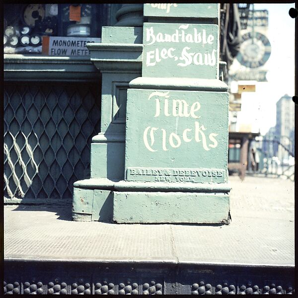 [235 Miscellaneous Views: Street Furniture, Signs, and Architectural Details], Walker Evans (American, St. Louis, Missouri 1903–1975 New Haven, Connecticut), Color film transparency and negative