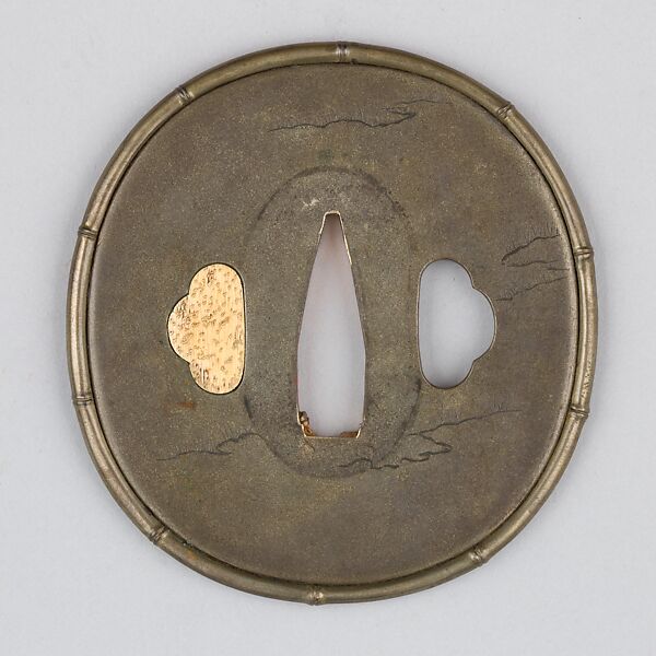 Sword Guard (Tsuba), Copper-silver alloy (shibuichi), gold, copper-gold alloy (possibly shakudō), copper, Japanese