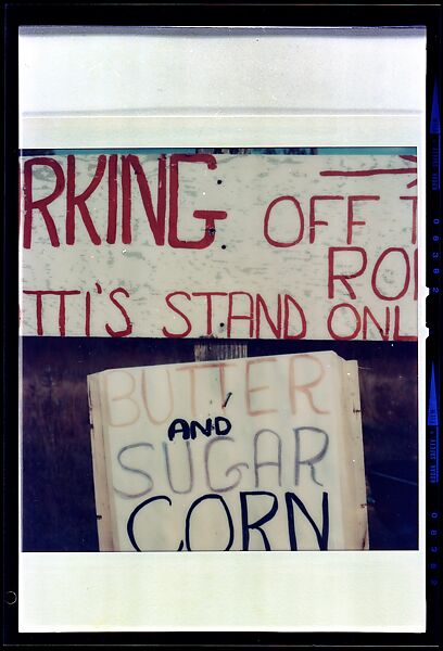 [35 Views of Signs Collected by Walker Evans and Copy Negatives of SX-70s], Walker Evans (American, St. Louis, Missouri 1903–1975 New Haven, Connecticut), Color film negative