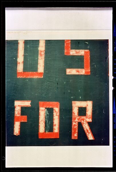 [35 Views of Signs Collected by Walker Evans and Copy Negatives of SX-70s], Walker Evans (American, St. Louis, Missouri 1903–1975 New Haven, Connecticut), Color film negative