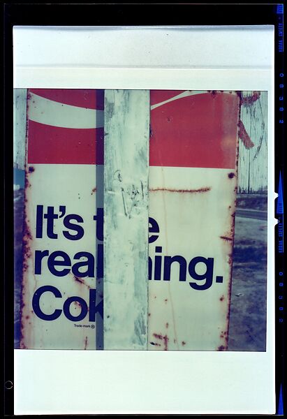 [35 Views of Signs Collected by Walker Evans and Copy Negatives of SX-70s], Walker Evans (American, St. Louis, Missouri 1903–1975 New Haven, Connecticut), Color film negative