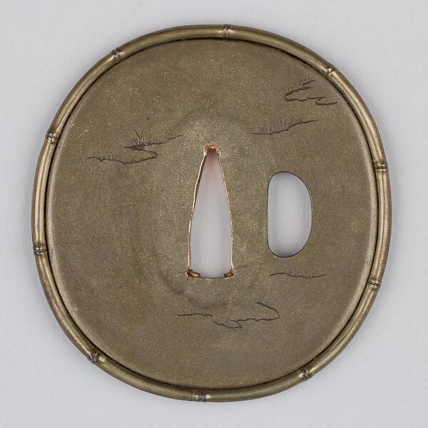 Sword Guard (Tsuba), Copper-silver alloy (shibuichi), gold, copper-gold alloy (possibly shakudō), copper, Japanese
