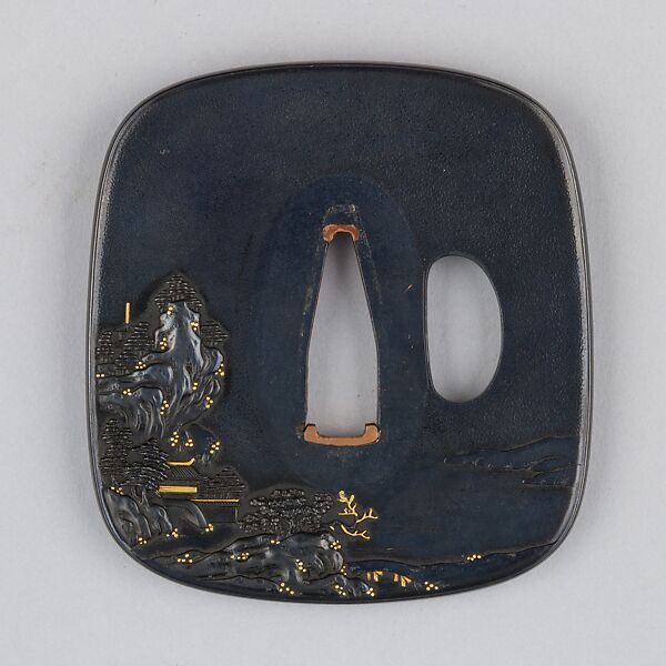 Sword Guard (Tsuba), Copper-silver alloy (shibuichi), copper-gold alloy (shakudō), gold, copper, Japanese