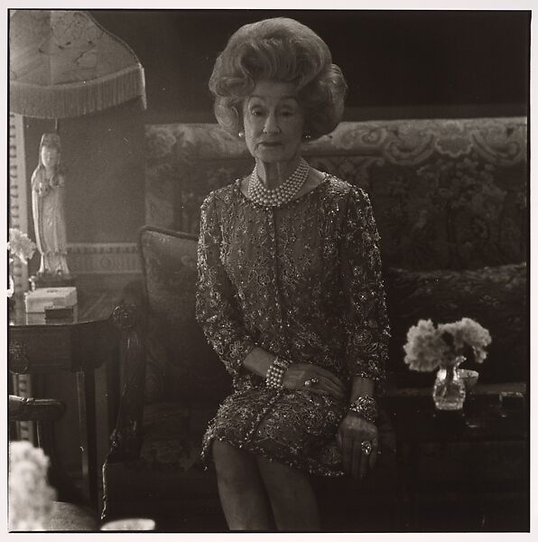 Mrs. T. Charlton Henry on a couch in her Chestnut Hill home, Philadelphia, Pa., Diane Arbus (American, New York 1923–1971 New York), Gelatin silver print 