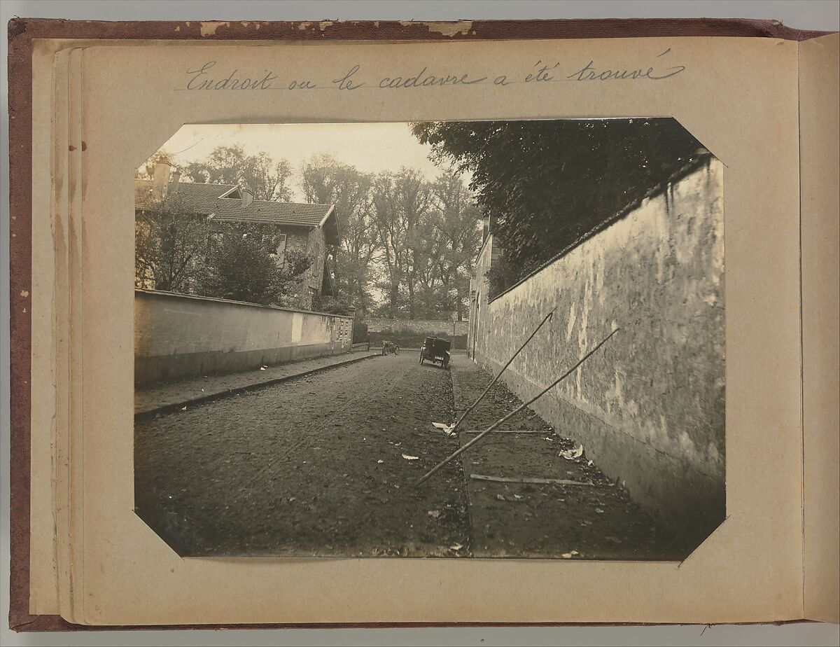 [Album of Paris Crime Scenes], Attributed to Alphonse Bertillon (French, 1853–1914), Gelatin silver prints