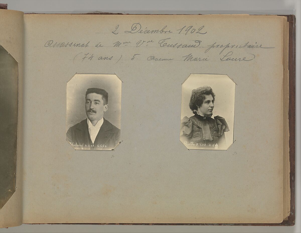 [Album of Paris Crime Scenes], Attributed to Alphonse Bertillon (French, 1853–1914), Gelatin silver prints