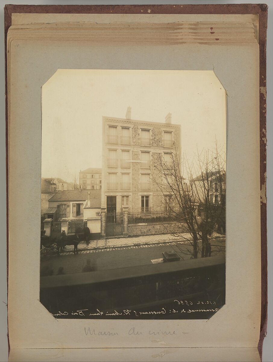 [Album of Paris Crime Scenes], Attributed to Alphonse Bertillon (French, 1853–1914), Gelatin silver prints