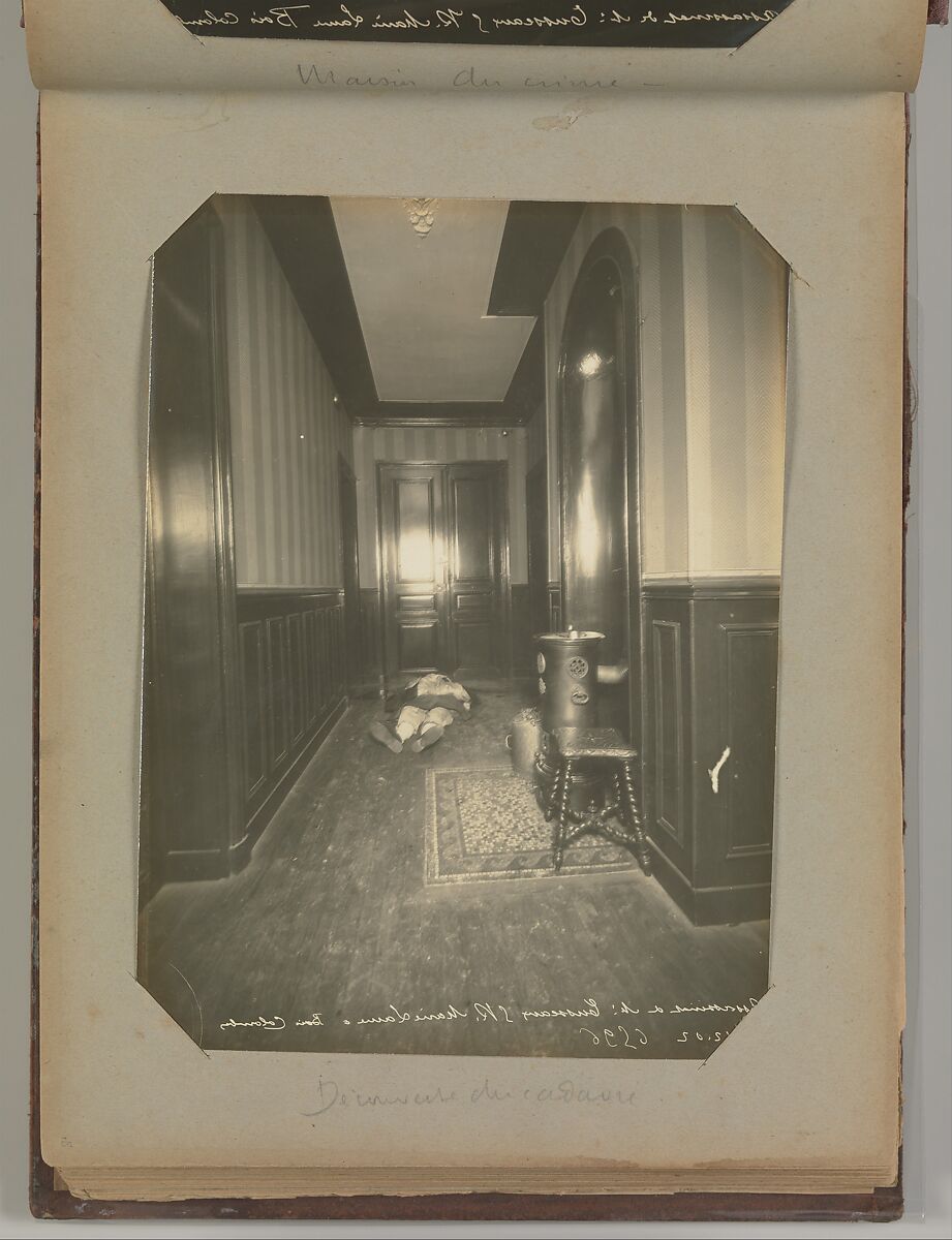 [Album of Paris Crime Scenes], Attributed to Alphonse Bertillon (French, 1853–1914), Gelatin silver prints