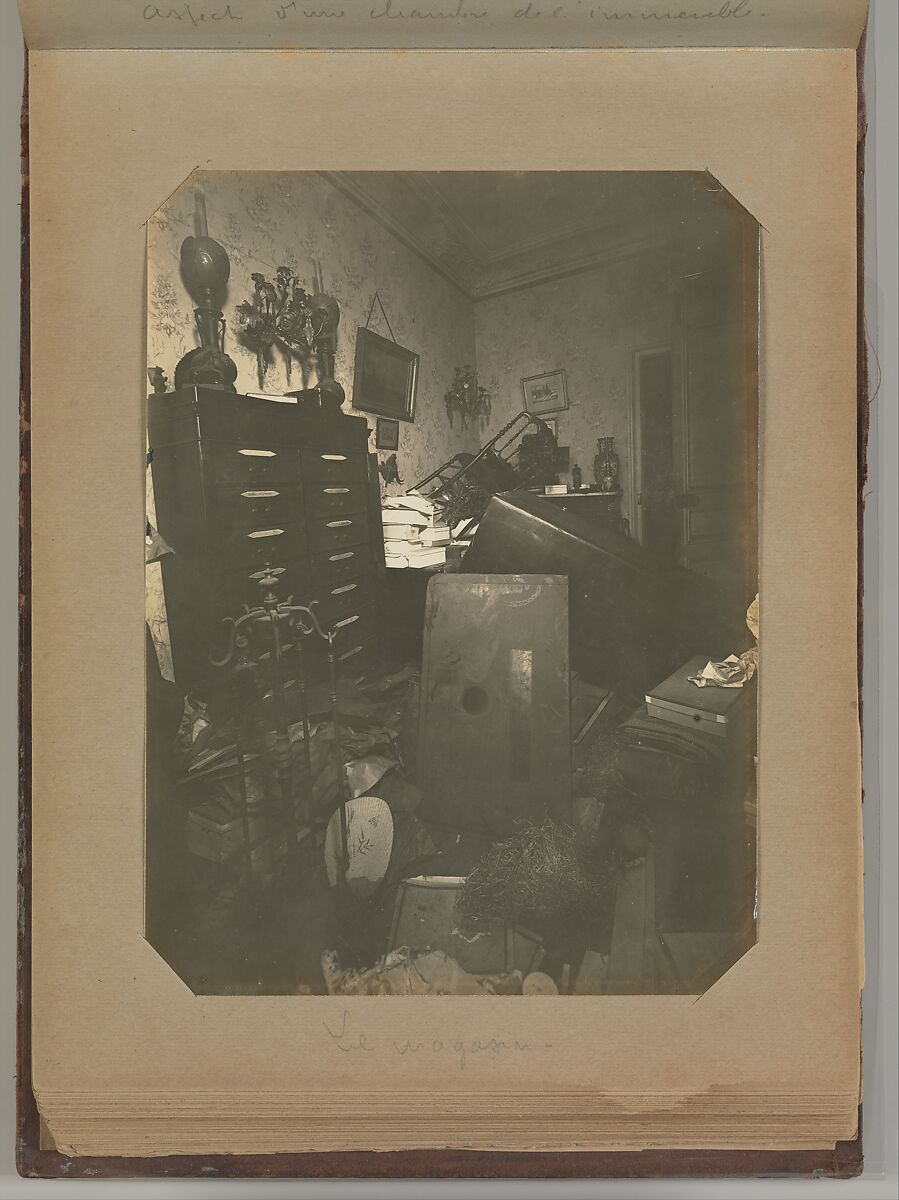 [Album of Paris Crime Scenes], Attributed to Alphonse Bertillon (French, 1853–1914), Gelatin silver prints