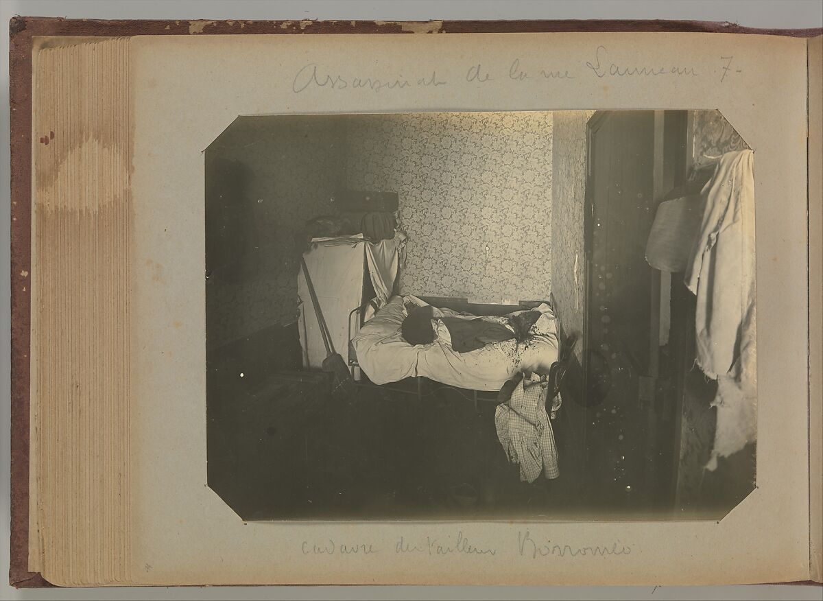 [Album of Paris Crime Scenes], Attributed to Alphonse Bertillon (French, 1853–1914), Gelatin silver prints