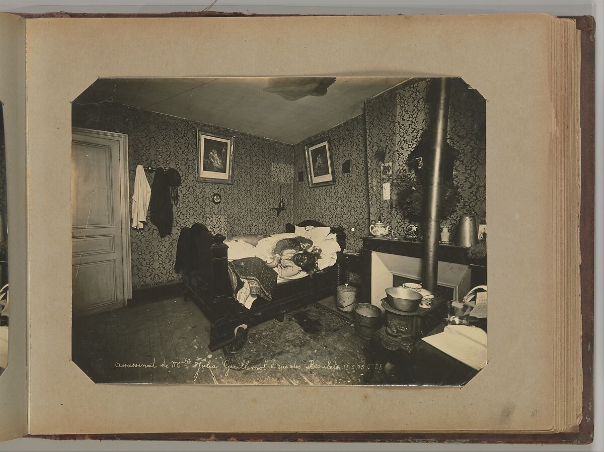 [Album of Paris Crime Scenes], Attributed to Alphonse Bertillon (French, 1853–1914), Gelatin silver prints
